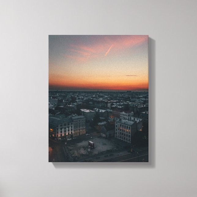 Lienzo fotografía de los ojos de las aves del edificio de (Anverso)