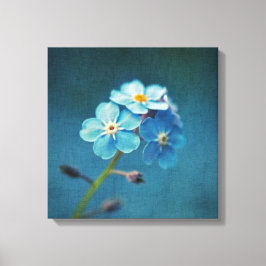 Lienzo Fotografía de macro con flores azules nomeolvides
