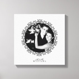 Lienzo Fotografía de marco decorativo en blanco y negro