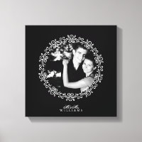 Fotografía de marco decorativo en blanco y negro