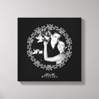 Lienzo Fotografía de marco decorativo en blanco y negro
