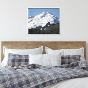 Lienzo Fotografía de Montañas cubiertas de nieve