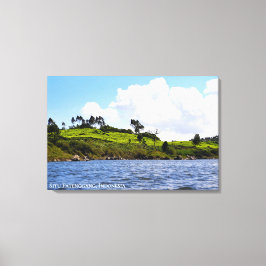Lienzo Fotografía de paisaje de plantación de té Indonesi