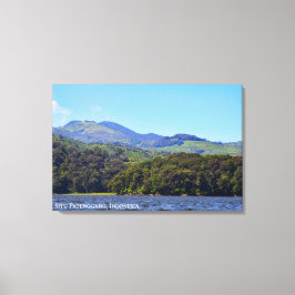 Lienzo Fotografía de paisajes de viaje al lago Hill Indon