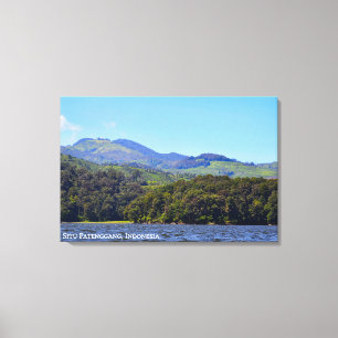 Lienzo Fotografía de paisajes de viaje al lago Hill Indon