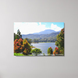 Lienzo Fotografía de paisajes de viaje al lago Hill Indon