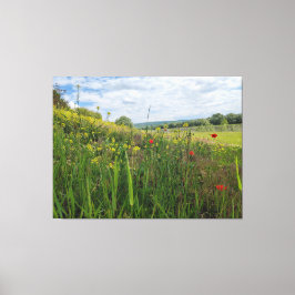 Lienzo Fotografía de primavera a orillas del río