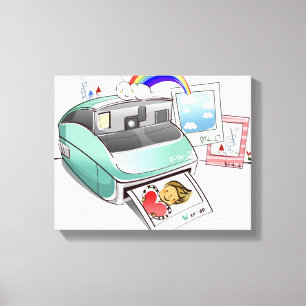 Lienzo Fotografía de una cámara instantánea