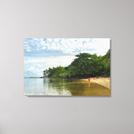 Lienzo Fotografía de viaje de paisaje de costa de playa p
