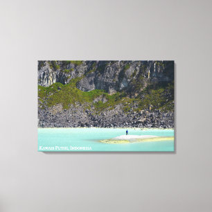 Lienzo Fotografía de Viajes Paisajes de Cráter Indonesia