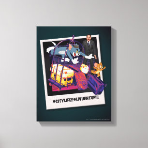 Lienzo Fotografía del accidente de equipaje de Tom y Jer