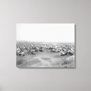 Lienzo Fotografía del "Hostile Campamento Indio" de Lakot