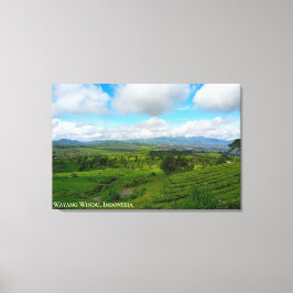 Lienzo Fotografía del paisaje de la plantación de té de M