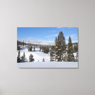 Lienzo Fotografía del paisaje invernal de Yellowstone