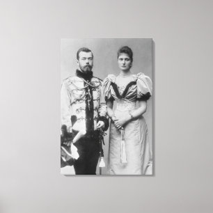Lienzo Fotografía del retrato del Tsar Nicolás II