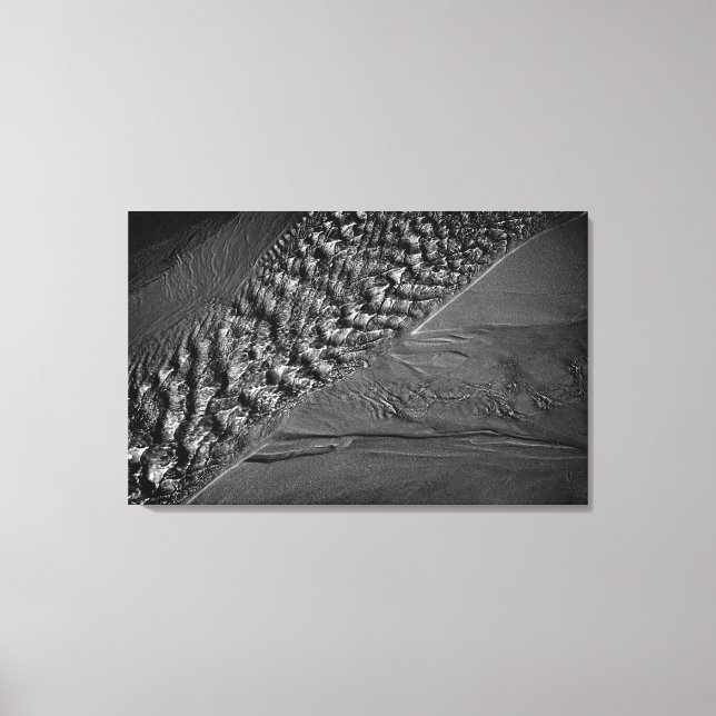 Lienzo Fotografía en mono de las olas de agua (Anverso)