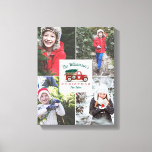 Lienzo Fotografía familiar de la granja de árboles navi