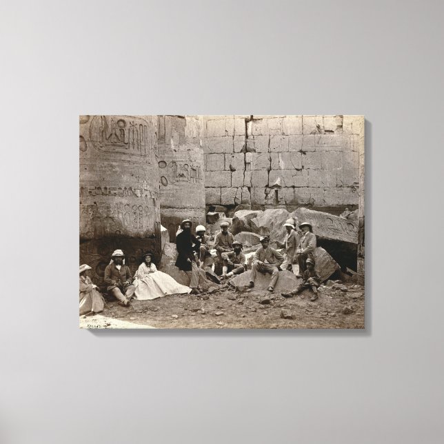 Lienzo Fotografía grupal en el Salón de las Columnas, Kar (Anverso)