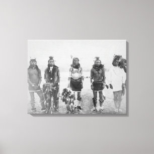 Lienzo Fotografía india de 5 de la hierba guerreros de l