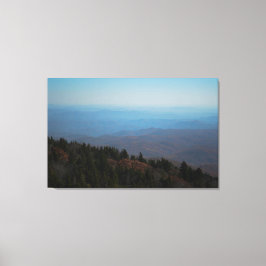 Lienzo Fotografía paisajística de las montañas Blue Ridge