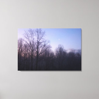 Lienzo Fotografía paisajística de Winter Moon Morning
