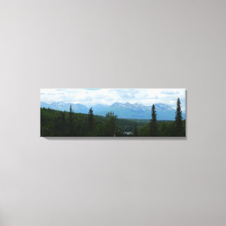 Lienzo Fotografía panorámica de la cordillera de Alaska