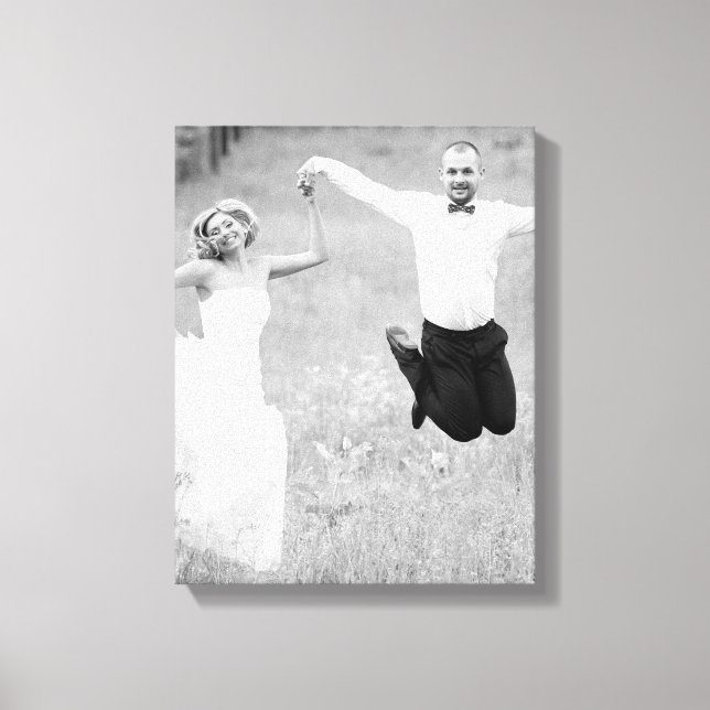 Lienzo Fotografía personalizada del boda de nuestro día d (Anverso)