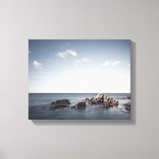 Lienzo Fotografía simple del paisaje marino (Anverso)
