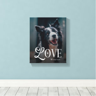Lienzo Fotomontaje Monograma de Mascotas Perros Personali