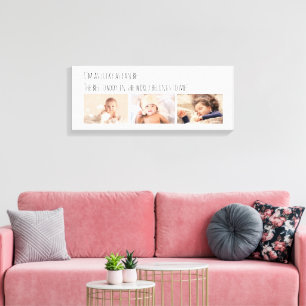 Lienzo Fotos del Día del Padre Lucky Me Mejor Papá