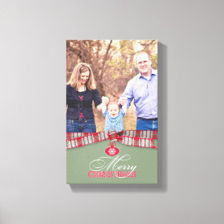 Lienzo Fotos navideñas de Feliz [8x12,6 pulgadas]