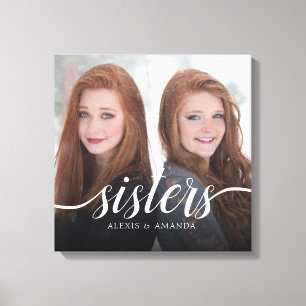 Lienzo Fotos personalizadas de hermanos y hermanas con le