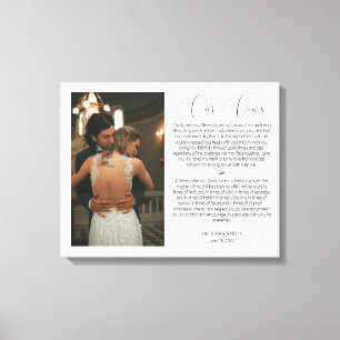 Lienzo Fotos y votos personalizados de aniversario de Bod