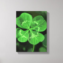 Lienzo Fourleaf Clover Painting - Still-Life Illustration