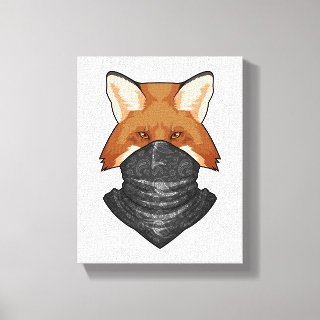 Lienzo Fox como bandido con Kerchief (Anverso)