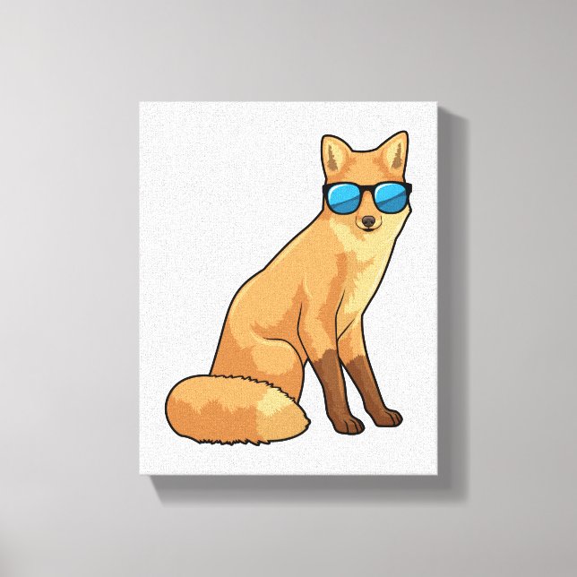 Lienzo Fox con gafas de sol (Anverso)