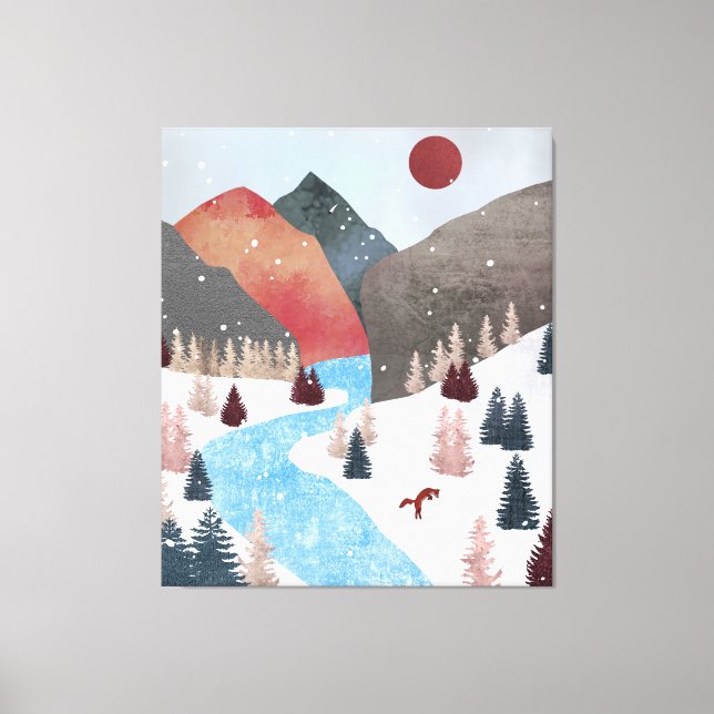 Lienzo Fox de la caza de invierno (Anverso)