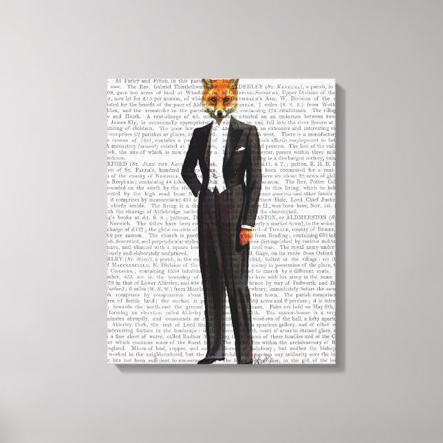 Lienzo Fox En La Noche De Demanda Llena (Anverso)
