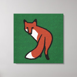 Lienzo Fox in the lawn