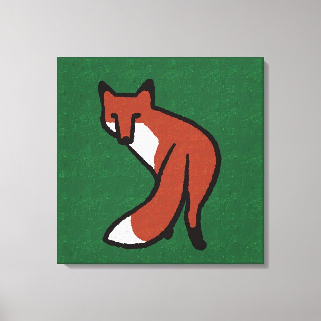 Lienzo Fox in the lawn (Anverso)