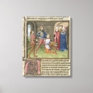 Lienzo Fr.120 f.522v el Knighting de Lancelot del '