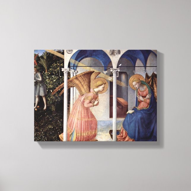 Lienzo Fra Angelico - Escena: Anunciación (Anverso)