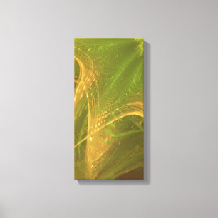 Lienzo Fractal asimétrico amarillo verde