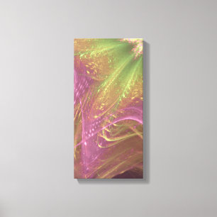 Lienzo Fractal asimétrico magenta verde