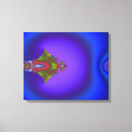 Lienzo Fractal azul profundo