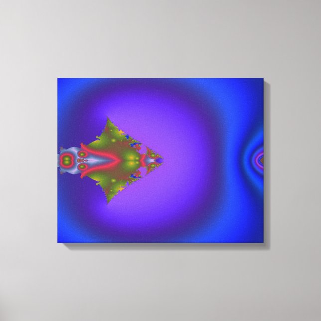 Lienzo Fractal de Blues Profundos (Anverso)