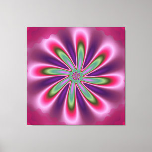 Lienzo Fractal de flor dulce abstracto