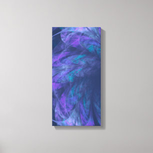 Lienzo Fractal de Petales Azules Transparentes