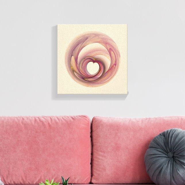 Lienzo Fractal del Corazón (Insitu (Sala de estar))