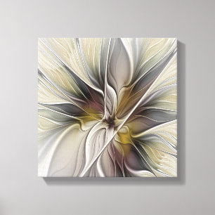 Lienzo Fractal Floral, Flor Fantasía con Colores de la Ti